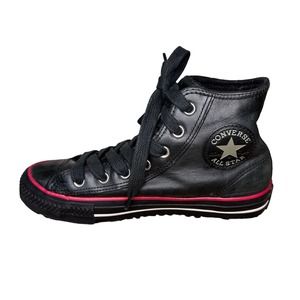 Converse chuck taylor leather high top sneakers black All Stars 7.5